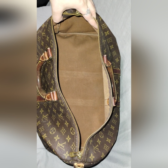 LOUIS VUITTON BROWN MONOGRAM LV BOSTON BAG SATCHEL LARGE BAG ~AUTHENTIC - Picture 14 of 16